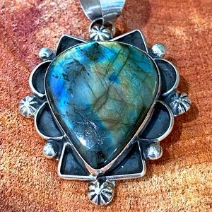 PRICE DROP! Labradorite and sterling pendant